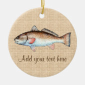 芸術的で自然なRedfish セラミックオーナメント (正面)