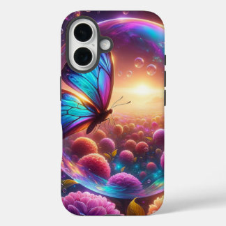 芸術的と自然インスパイア保護 iPhone 16ケース