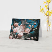 芸術的なりんごの花の誕生日の挨拶状 カード (黄色い花)
