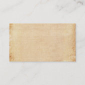 芸術的なアンティーク 名刺 (裏面)