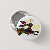 芸術的なウサギ 缶バッジ (正面&裏面)