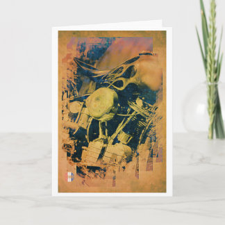 芸術的なエンジンの挨拶状 カード
