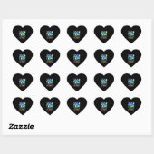 芸術的なカメのTシャツ 星空のカメ (2) ハートシール (シート)