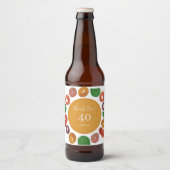 芸術的なカラフルな秋の紙皿 ビールラベル (正面)