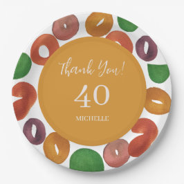 芸術的なカラフルな秋の紙皿 ペーパープレート