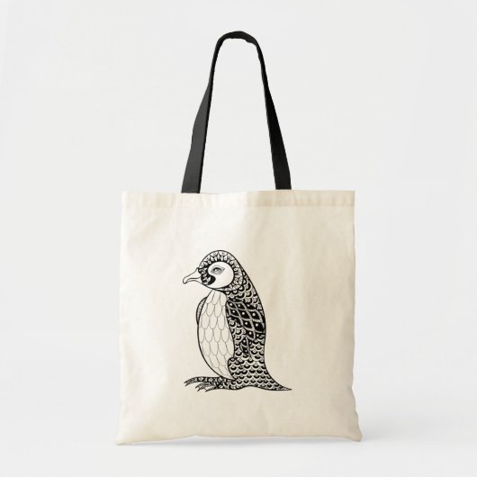 芸術的なキングペンギンZendoodle トートバッグ (正面)