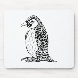 芸術的なキングペンギンZendoodle マウスパッド