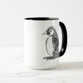 芸術的なキングペンギンZendoodle マグカップ (正面右)