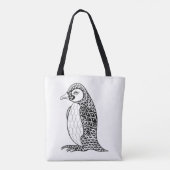 芸術的なキングペンギンZendoodle 2 トートバッグ (裏面)