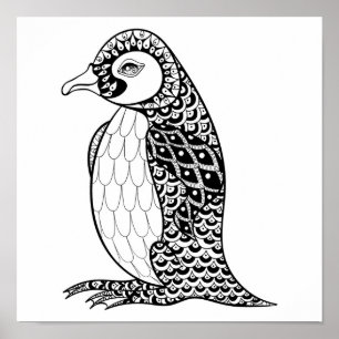 芸術的なキングペンギンZendoodle 2 ポスター