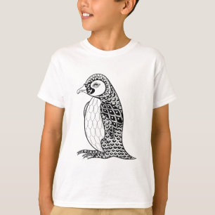 芸術的なキングペンギンZendoodle Tシャツ