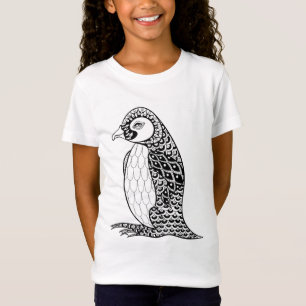 芸術的なキングペンギンZendoodle Tシャツ
