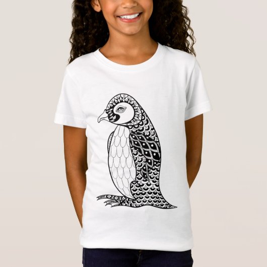 芸術的なキングペンギンZendoodle Tシャツ (正面)