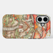 芸術的なクリエイティブなキノコの住処のイラスト Case-Mate iPhoneケース (裏面 (横))