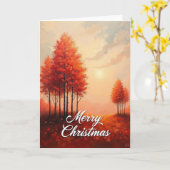 芸術的なクリスマスカード カード (黄色い花)