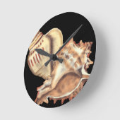 芸術的なコンシュの貝 ラウンド壁時計 (傾斜)