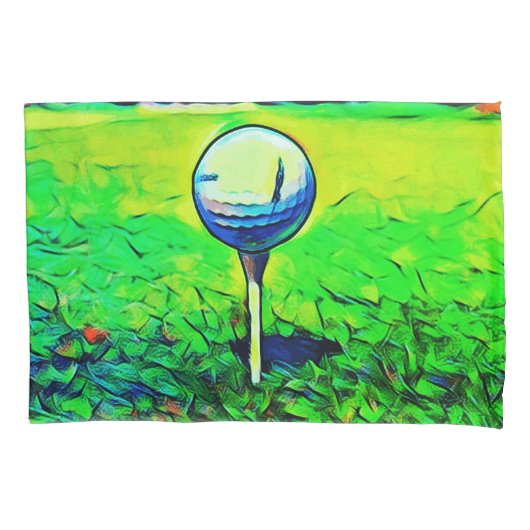 芸術的なゴルフカラフルの枕カバー 枕カバー (正面)