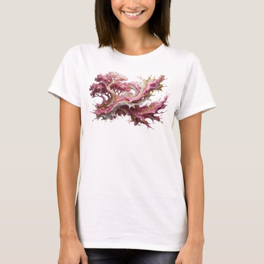 芸術的なゴールドの抽象芸術ステートメントTシャツ Tシャツ (正面)