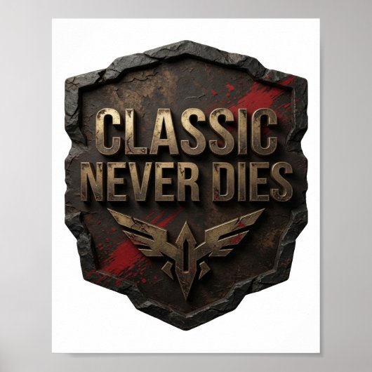芸術的なゴールド CLASSIC NEVER DIES ポスター (正面)