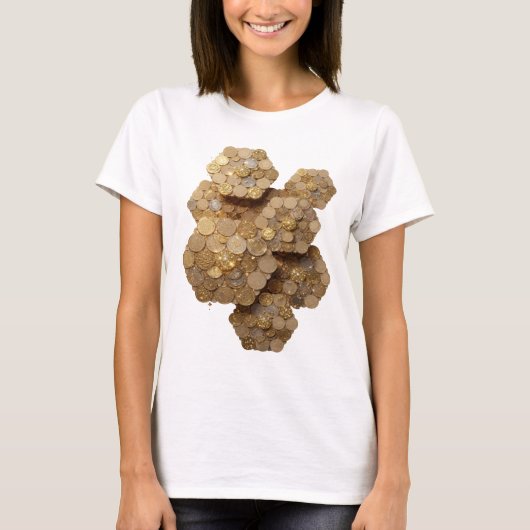 芸術的なシルバー抽象芸術ステートメントデザイン Tシャツ (正面)