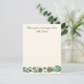 芸術的なスカンジナビアスタイルの花の結婚アドバイスカード エンクロージャーカード (スタンド正面)