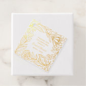 芸術的なスカンジナビアンフォークフラワーブライダルシャワースクエア フェイバータグ (箱)