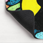 芸術的なステンドグラスの水彩画猫のマウスパッド マウスパッド (コーナー)