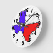 芸術的なテキサス州の州の旗の時計 ラウンド壁時計 (傾斜)