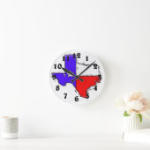 芸術的なテキサス州の州の旗の時計 ラウンド壁時計 (ホーム)