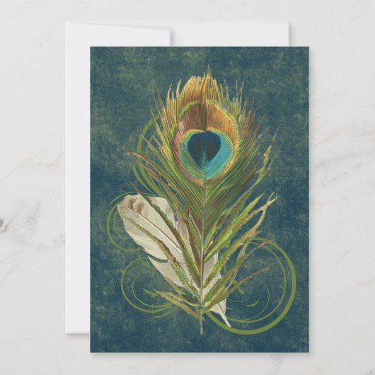 芸術的なディテールが光るペコックのウェディング　５ｘ７　結婚式場のご案内 セーブザデート (裏面)