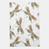 芸術的なトンボパターン キッチンタオル (縦)