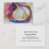 芸術的なニンニクのポートレートのコラージュの絵を描くこと 名刺 (正面/裏面)