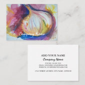 芸術的なニンニクのポートレートのコラージュの絵を描くこと 名刺 (正面/裏面)