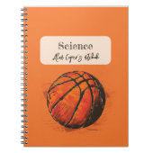 芸術的なバスケットボールスポーツの子供たち ノートブック (正面)