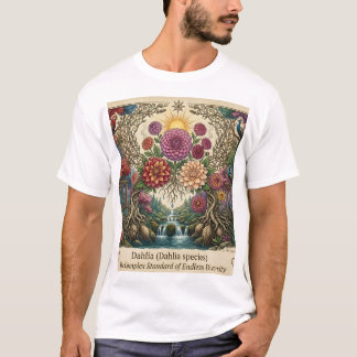 芸術的なビブラントフラワーと自然のグラフィックTシャツ メンズ Tシャツ