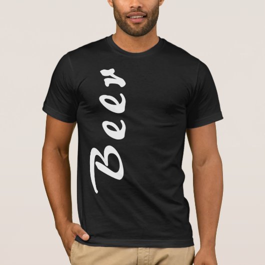 芸術的なビールレターTシャツ - ユーモラス！ Tシャツ (正面)
