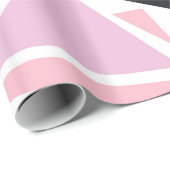 芸術的なピンクの黒の抽象芸術の三角形パターン ラッピングペーパー (ロールコーナー)