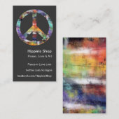 芸術的なピースサインのカスタムな名刺 名刺 (正面/裏面)