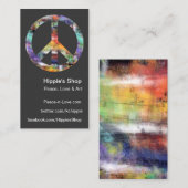 芸術的なピースサインのカスタムな名刺 名刺 (正面/裏面)