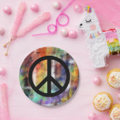 芸術的なピースサイン ペーパープレート (パーティー)