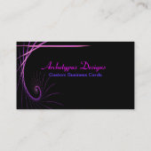芸術的なフラクタルの打撃 名刺 (裏面)