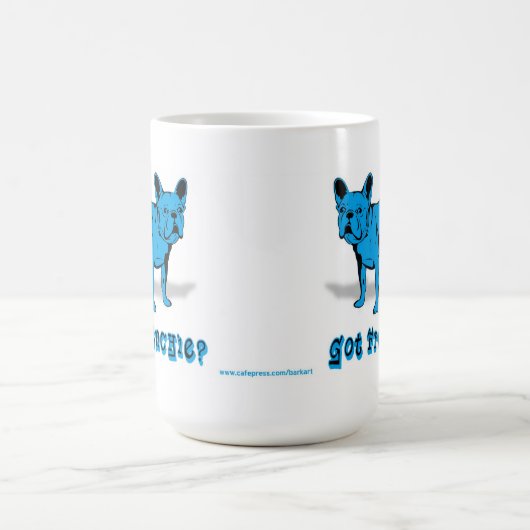 芸術的なフレンチ・ブルドッグ犬の品種デザイン コーヒーマグカップ (中央)