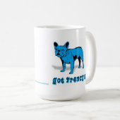 芸術的なフレンチ・ブルドッグ犬の品種デザイン コーヒーマグカップ (正面右)