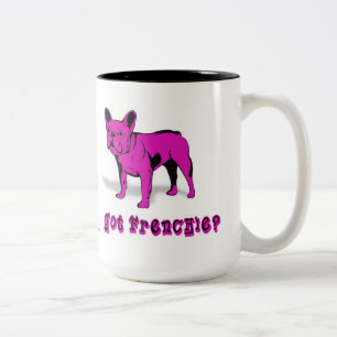芸術的なフレンチ・ブルドッグ犬の品種デザイン ツートーンマグカップ
