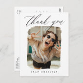 芸術的なフレームの写真 卒業お礼ポストカード ポストカード (正面/裏面)