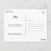 芸術的なフレームの写真 卒業お礼ポストカード ポストカード (裏面)