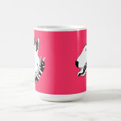 芸術的なブルテリア犬の品種デザイン コーヒーマグカップ (中央)