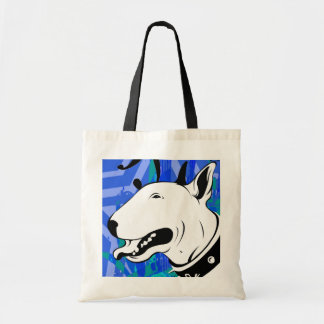 芸術的なブルテリア犬の品種デザイン トートバッグ