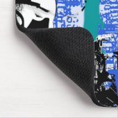 芸術的なブルテリア犬の品種デザイン マウスパッド (コーナー)