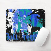 芸術的なブルテリア犬の品種デザイン マウスパッド (マウス)